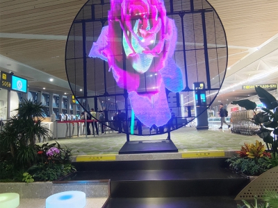 新產品LED透明異形屏成功安裝完成-蕙宇屏